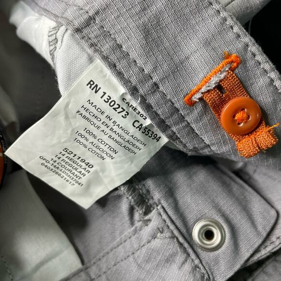 Lee Dungarees Boys Cargo Shorts Mid-Waist Relaxed Fit  Multiple Pockets Gray 14 - Picture 9 of 10